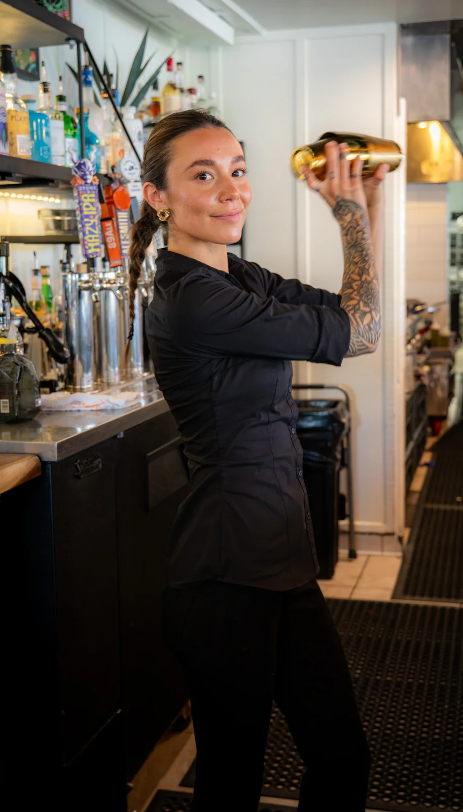 Crafting cocktails behind the bar